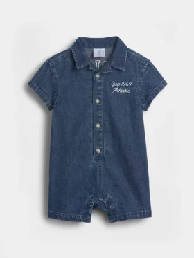Baby Denim Gap Logo Shorty One-Piece