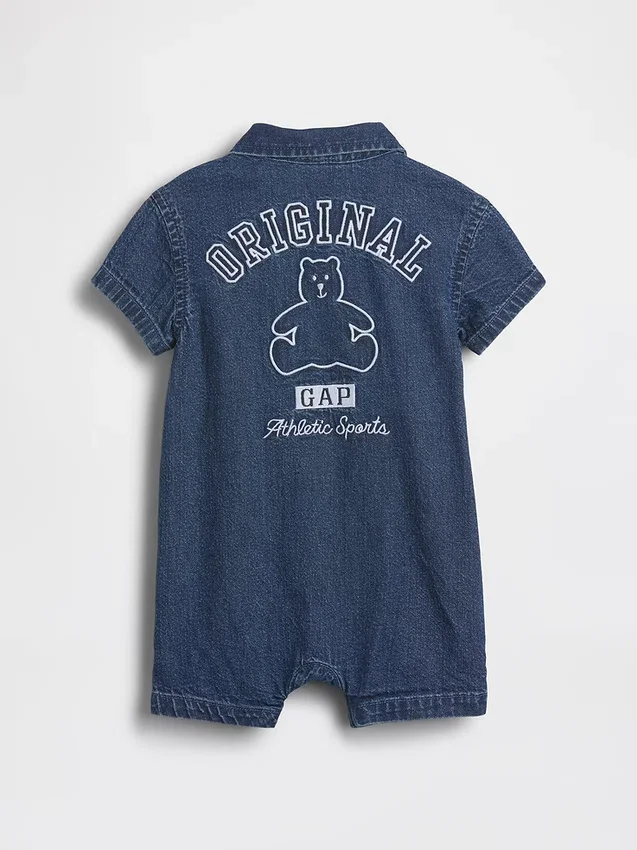 Baby Denim Gap Logo Shorty One-Piece