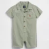 Baby Denim Pocket Shorty One-Piece