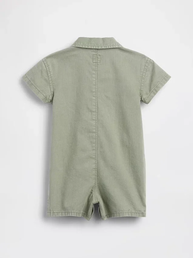 Baby Denim Pocket Shorty One-Piece