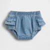 Baby Denim Ruffle Bloomers