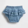 Baby Denim Ruffle Bloomers