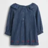 Baby Denim Ruffle Collar Dress