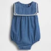 Baby Denim Sailor Bubble Bodysuit
