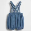Baby Denim Shell Pocket Bubble Overalls