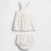 Baby Denim Strawberry Skirtall Set