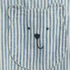 Baby Denim Stripe Bear Pocket Bubble Overalls