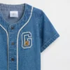 Baby Denim Varsity Outfit Set