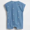 Baby Embroidered Brannan Bear Denim Shorty One-Piece