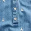 Baby Embroidered Brannan Bear Denim Shorty One-Piece