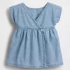 Baby Embroidered Denim Pocket Dress