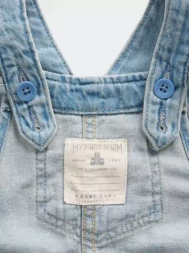 Baby Embroidered Floral Denim Overalls