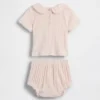 Baby Embroidered Pointelle Outfit Set