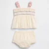 Baby Embroidered Tank Outfit Set
