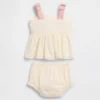 Baby Embroidered Tank Outfit Set