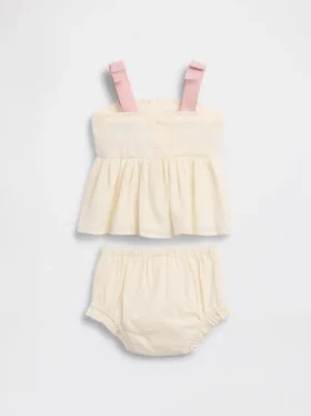 Baby Embroidered Tank Outfit Set