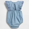 Baby Eyelet Denim One-Piece