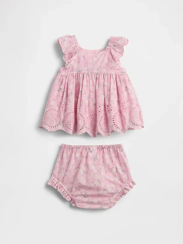 Baby Eyelet Outfit Set