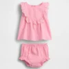 Baby Eyelet Ruffle Outfit Set