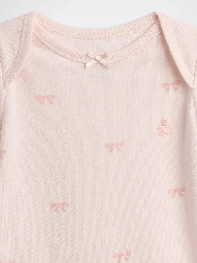 Baby First Favorites Organic Cotton Bow Bodysuit
