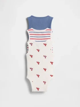 Baby First Favorites Tinyrib Pocket Tank Bodysuit (3-Pack)