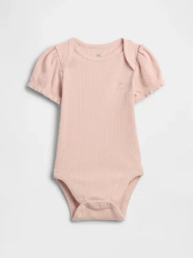 Baby First Favorites Tinyrib Puff-Sleeve Bodysuit