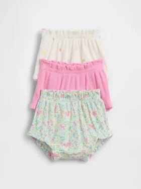 Baby First Favorites Tinyrib Ruffle Bloomers (3-Pack)