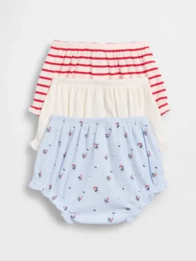 Baby First Favorites Tinyrib Ruffle Bloomers (3-Pack)