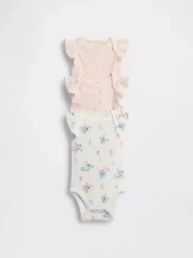 Baby First Favorites Tinyrib Ruffle Bodysuit (3-Pack)