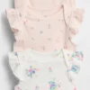 Baby First Favorites Tinyrib Ruffle Bodysuit (3-Pack)