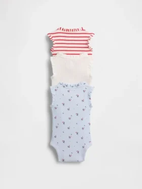 Baby First Favorites Tinyrib Ruffle Tank Bodysuit (3-Pack)