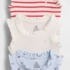 Baby First Favorites Tinyrib Ruffle Tank Bodysuit (3-Pack)