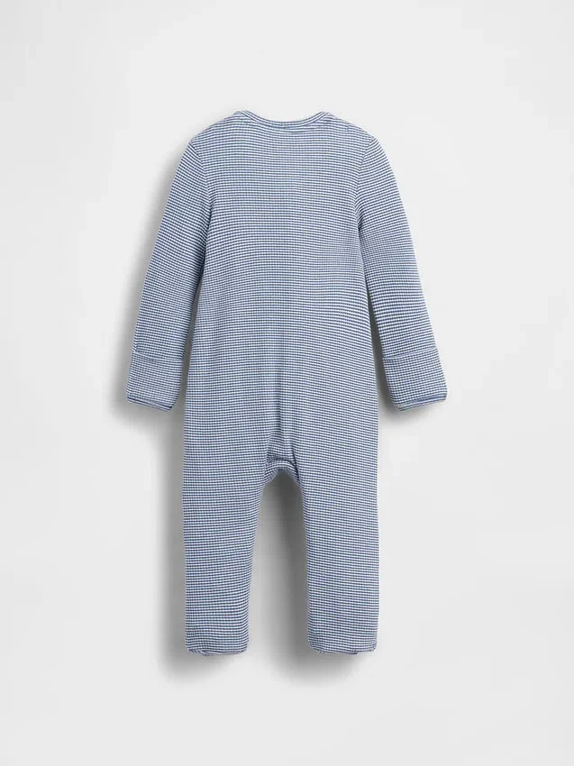 Baby First Favorites Tinyrib Stripe Footed One-Piece