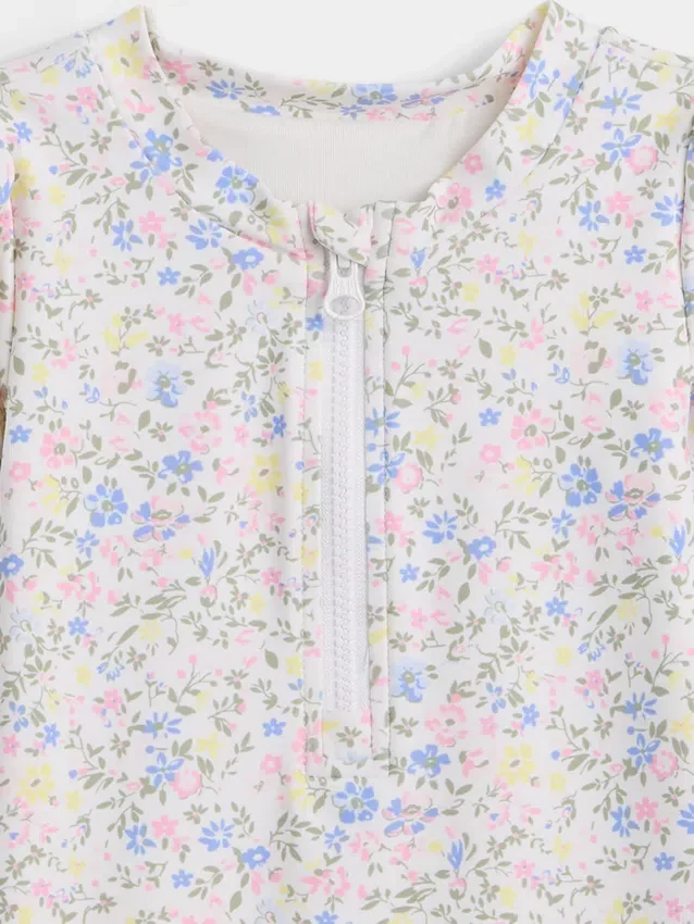 Baby Floral Rash Guard Swim Set