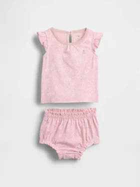 Baby Floral Ruffle Outfit Set