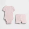 Baby Grow-With-Me Tinyrib Short Set