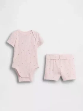 Baby Grow-With-Me Tinyrib Short Set
