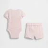 Baby Grow-With-Me Tinyrib Short Set