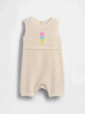 Baby Ice Cream Crochet Shorty One-Piece