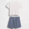 Baby Lobster Graphic T-Shirt & Plaid Short Set