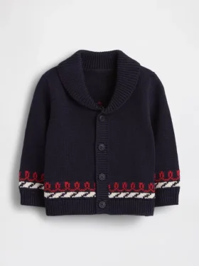 Baby Nautical Shawl Cardigan Sweater