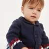 Baby Nautical Shawl Cardigan Sweater