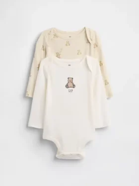 Baby Organic Cotton Brannan Bear Bodysuit (2-Pack)