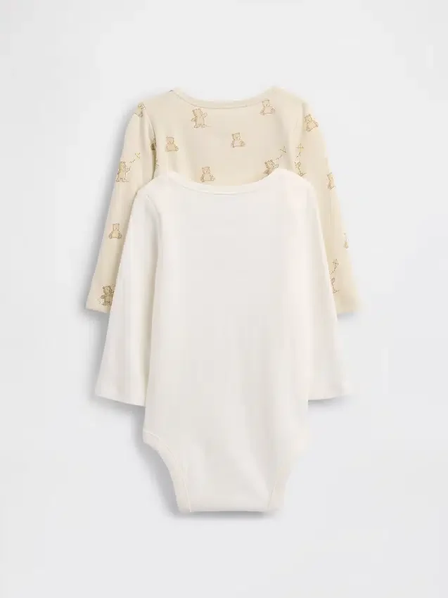 Baby Organic Cotton Brannan Bear Bodysuit (2-Pack)