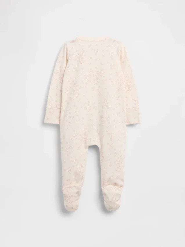 Baby Organic Cotton Floral Footed One-Piece