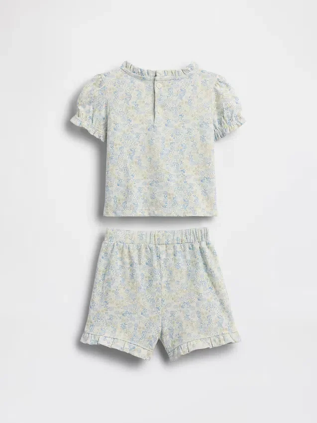 Baby Organic Cotton Floral Outfit Set