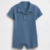 Baby Pique Polo Shorty One-Piece