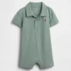 Baby Pique Polo Shorty One-Piece