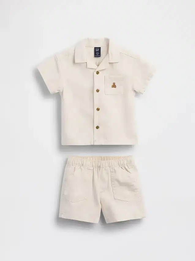 Baby Pocket Shirt Outfit Set