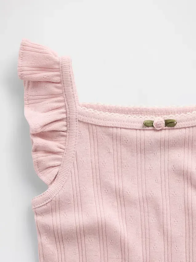Baby Pointelle Rib Tank Bodysuit